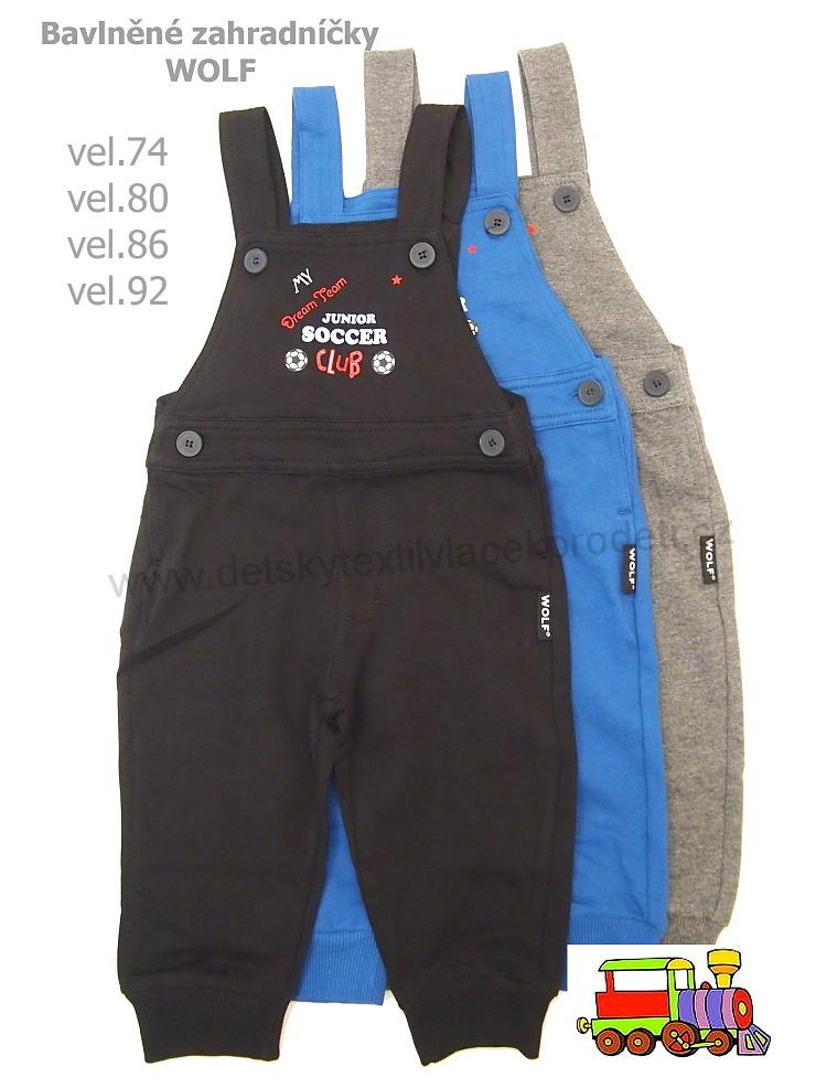 Tepláčky zahradníčky Wolf T2688 modré vel.74