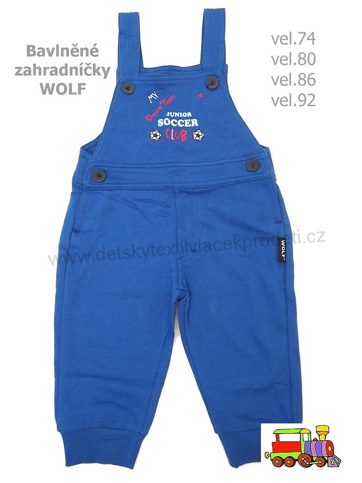 Tepláčky zahradníčky Wolf T2688 modré vel.74
