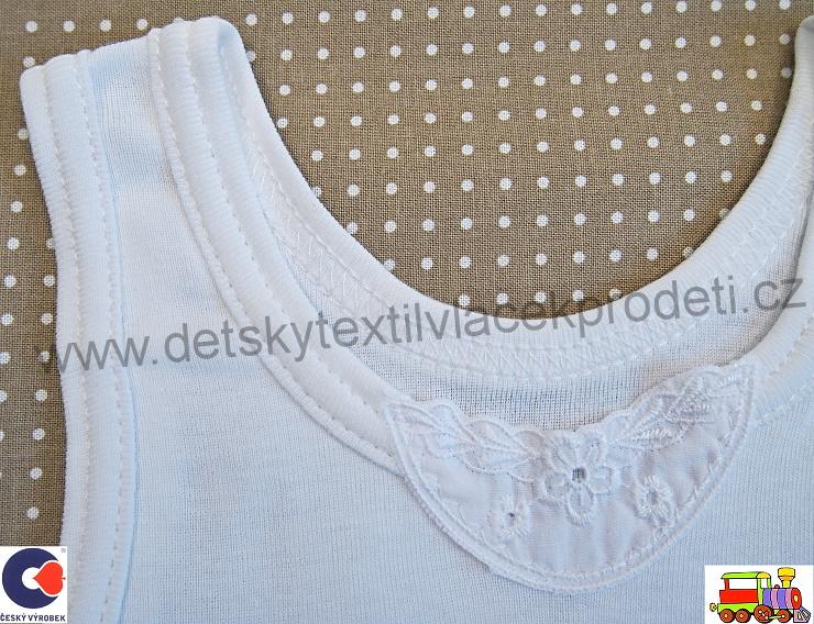 Dívčí košilka, nátělník bílá Nevatex vel.164 (skutečná 152-158)