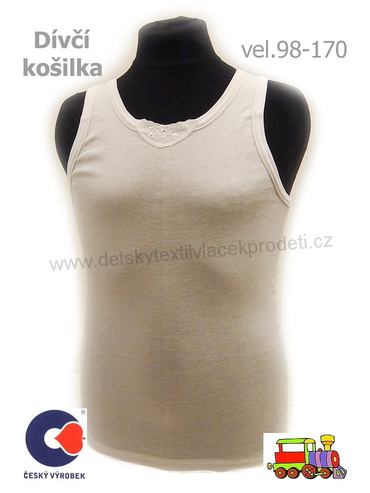 Dívčí košilka, nátělník bílá Nevatex vel.152 (skutečná 140-146)