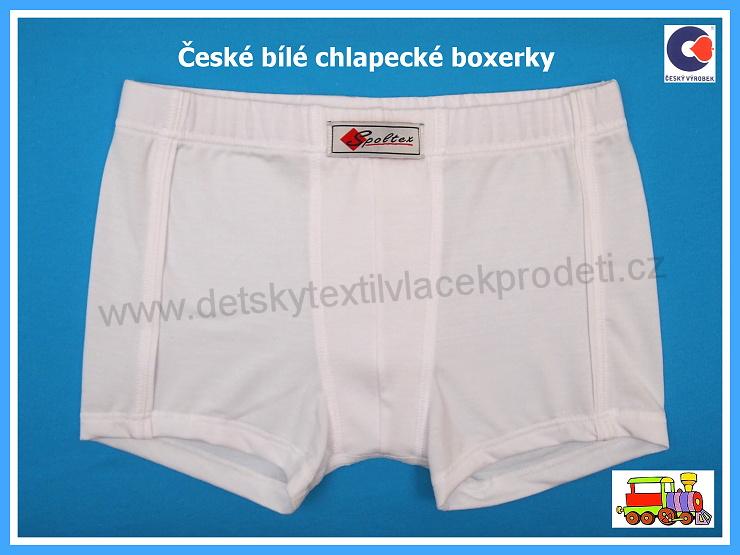 Chlapecké boxerky s bambusem Jáchymek bílé vel.146 (skutečná 134-140)