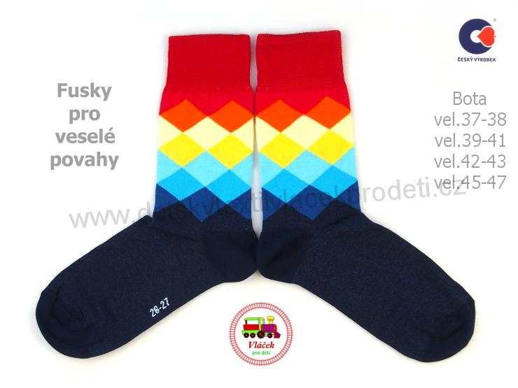 Ponožky bavlněné Petr pruhované vel.boty 35-38