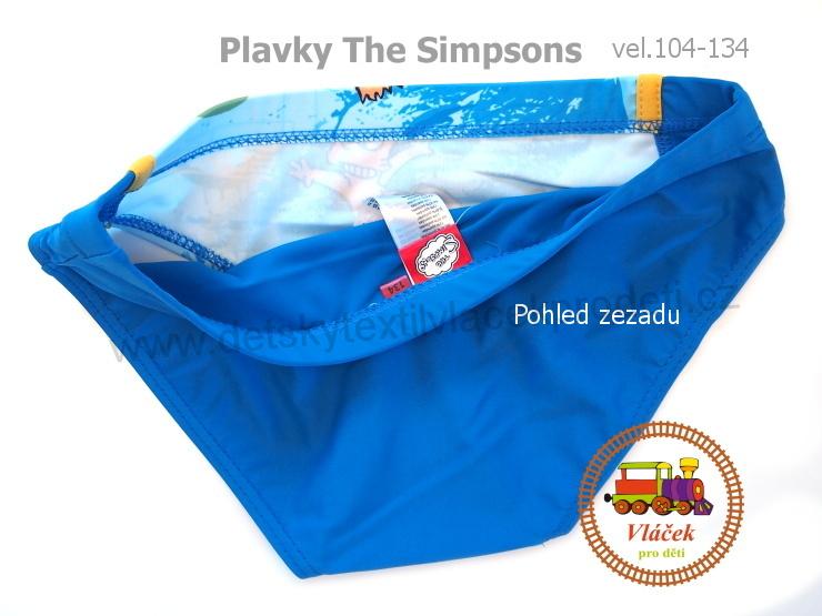 Chlapecké plavky The Simpsons světlejší modrá vel.128