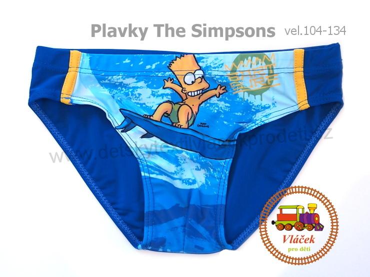 Chlapecké plavky The Simpsons světlejší modrá vel.122