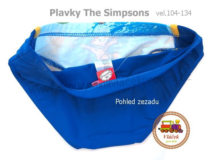 Chlapecké plavky The Simpsons světlejší modrá vel.122