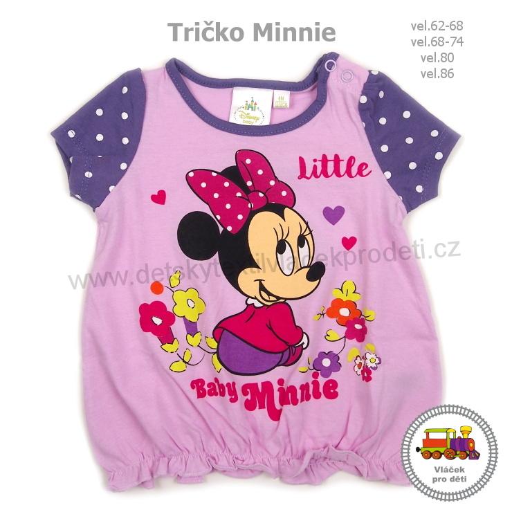 Tričko dívčí Minnie Mouse JTJM71005 fialové vel.62-68