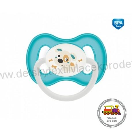 Šidítko 6-18m silikonové symetrické Little Cutie 23/266 modré