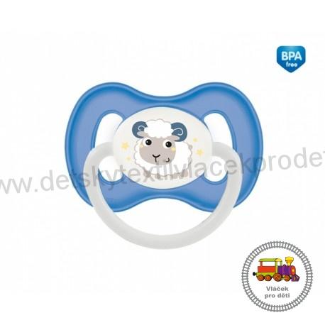 Šidítko 6-18m silikonové symetrické Little Cutie 23/266 modré