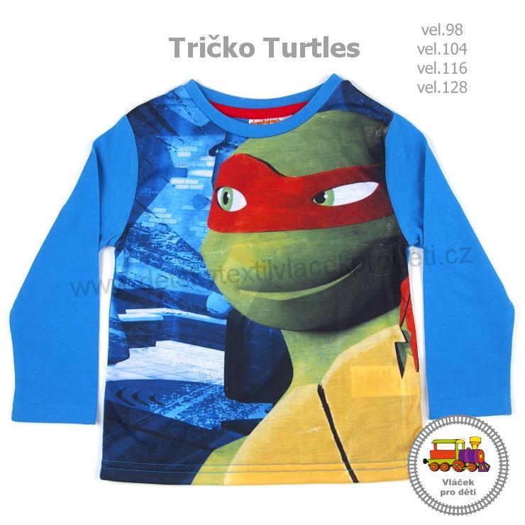 Tričko chlapecké Turtles - Želvy Ninja PH1327 modré vel. 98 (skutečná 92-98)