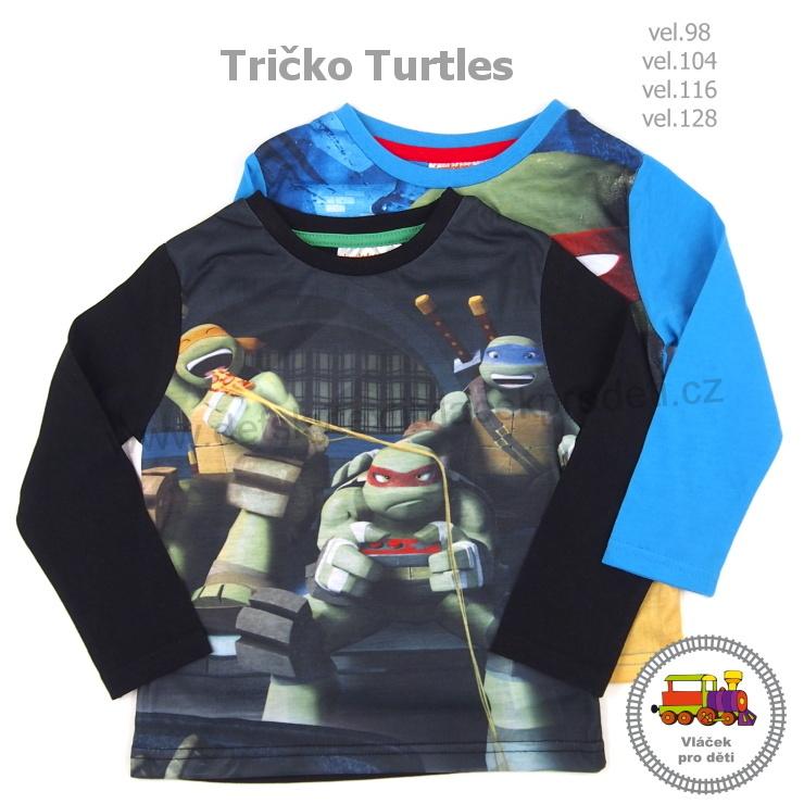 Tričko chlapecké Turtles - Želvy Ninja PH1327 černé vel. 98 (skutečná  92-98)