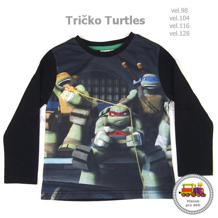 Tričko chlapecké Turtles - Želvy Ninja PH1327 černé vel. 98 (skutečná  92-98)