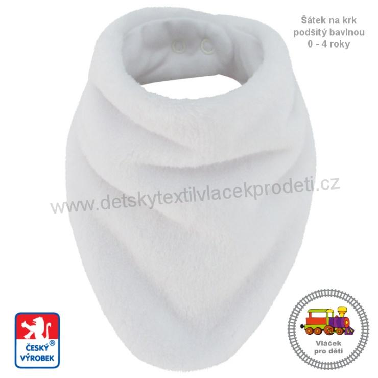 Kojenecký/dětský šátek na krk Lara podšitý bavlnou různé barvy