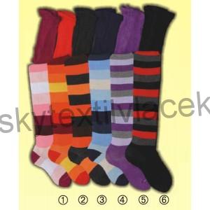 Punčocháče bavlněné s elastanem vínový proužek vel.80-86