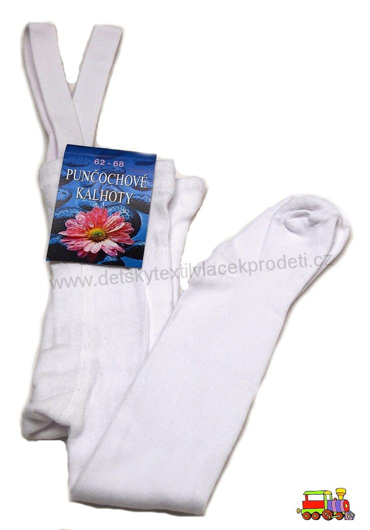 Punčocháče bavlněné s elastanem bílé vel. 52-56