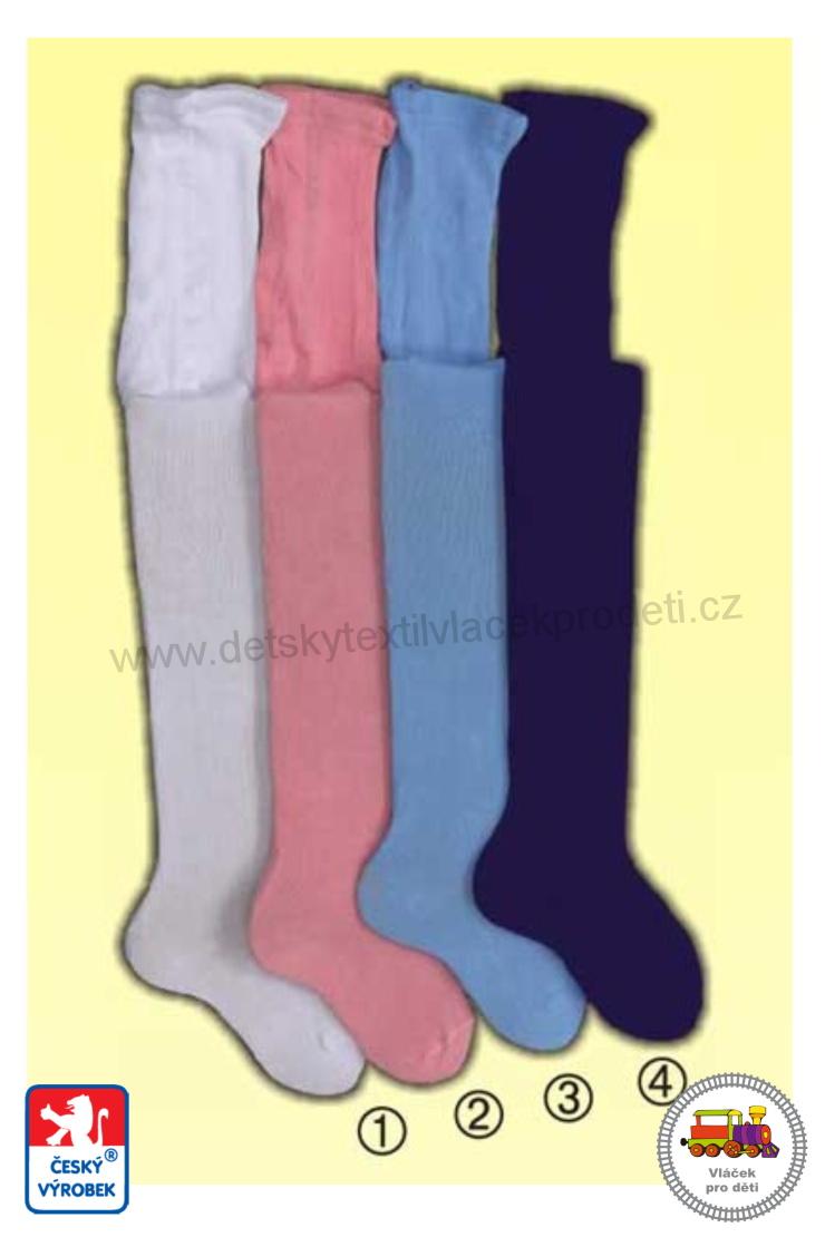 Punčocháče bavlněné s elastanem růžové vel. 98-104