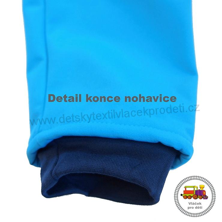 Kalhoty softshellové batole UNUO NEW černé + reflexní obrázek Evžen vel. 74-80