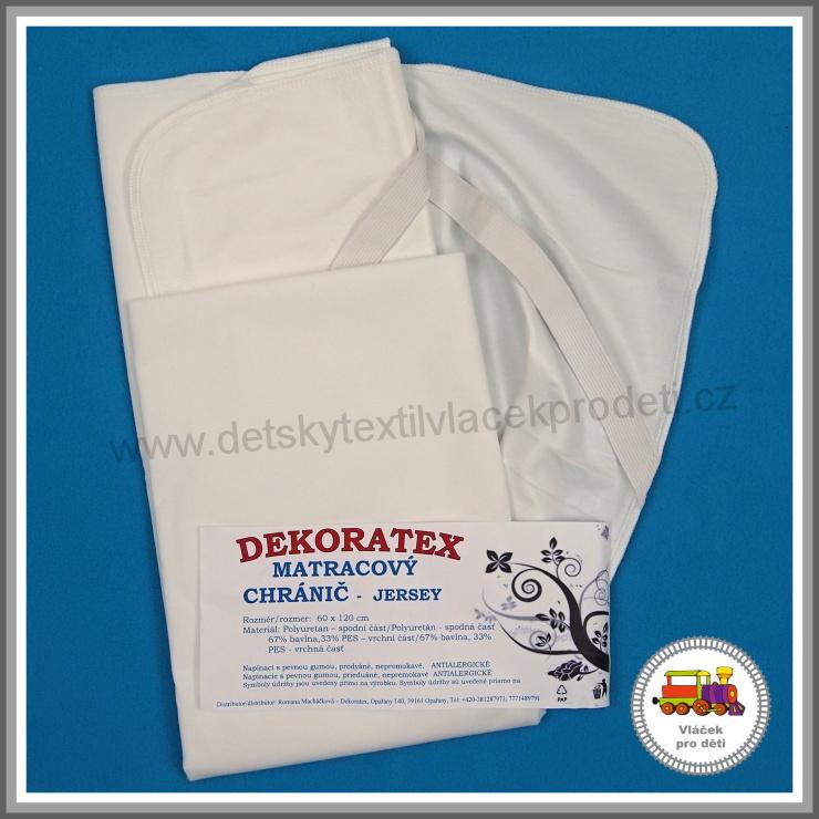 Chránič matrace do dětské postýlky 60x120cm jersey s polyuretanem Dekoratex /4/