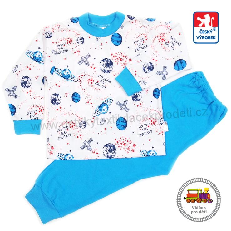 Chlapecké pyžamo Vesmír tyrkysovobílý /95/ české Esito vel. 80