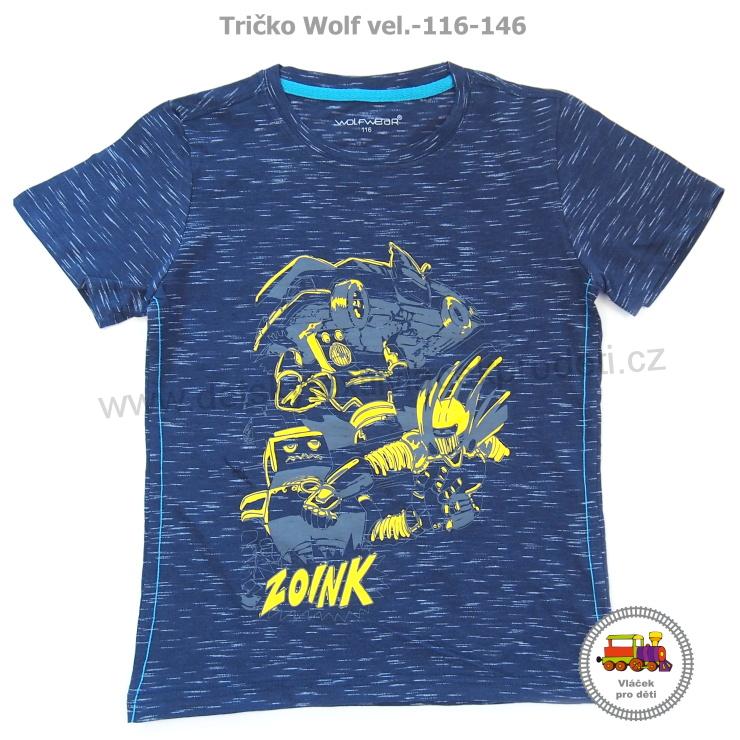 Chlapecké tričko Wolf S2704 modré vel.116