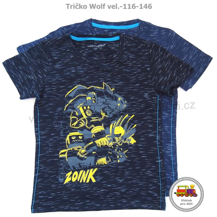 Chlapecké tričko Wolf S2704 modré vel.116