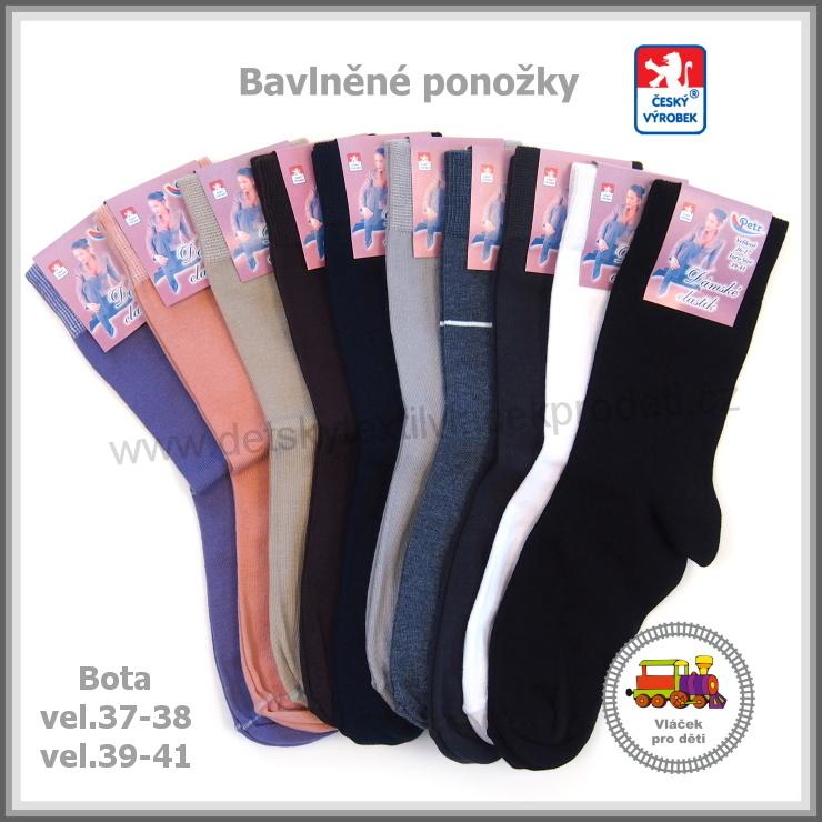 Ponožky bavlněné hnědé / 8/ Petr vel.boty 45-47