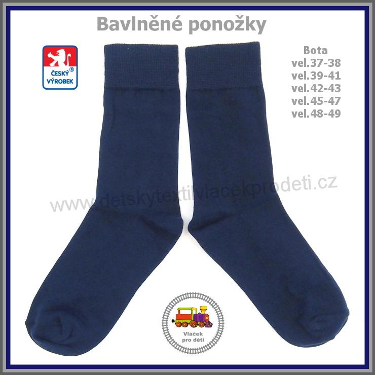 Ponožky bavlněné tmavě modrá / 5/ Petr vel.boty 45-47