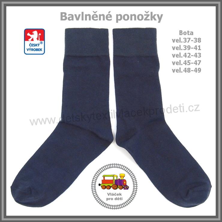 Ponožky bavlněné tmavě šedá / 4/ Petr vel.boty 42-44