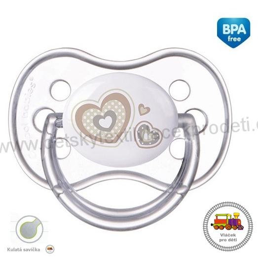 Šidítko 6-18m silikonové třešinka Newborn Baby 22/563 růžové