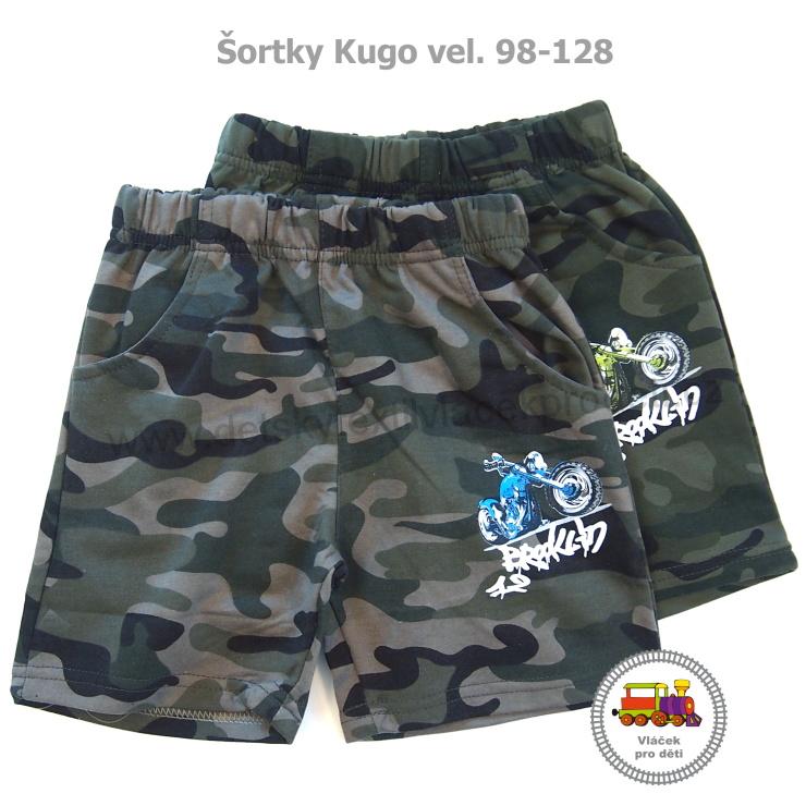 Šortky chlapecké Kugo ML-7054 maskáčové tmavší zelené vel. 98
