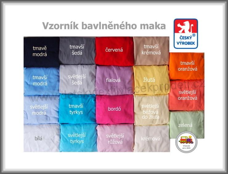 Bavlněné mako prostěradlo do kočárku nebo koše /10/ barva tmavší růžová-bordó