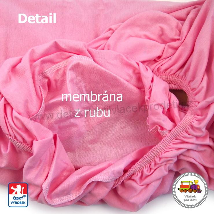 Bavlněné prostěradlo s membránou do postýlky Dekoratex /M 7/barva žlutá 60x120cm