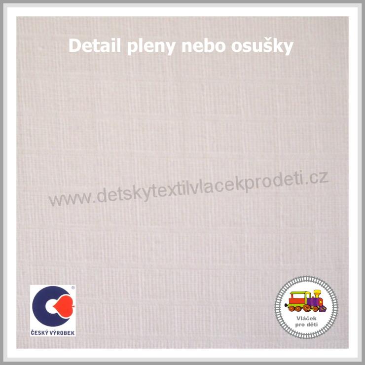 Látkové bambusové pleny české malé 70cm x 70cm bílé