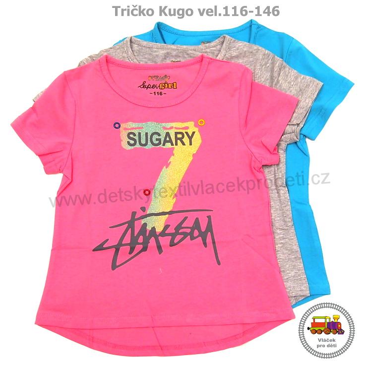 Dívčí tričko Kugo S3031 zelenotyrkysové vel.122