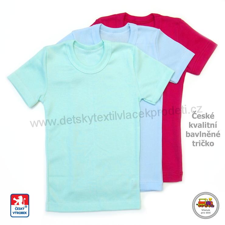 Dívčí nátělník - triko krátký rukáv Hektorek tmavě růžové vel.164 (skutečná 152-158)