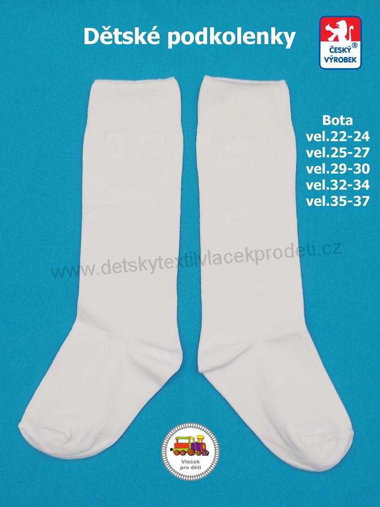 Dětské podkolenky bavlněné Petr bílé vel.22-24, 25-27, 29-30, 32-34, 35-37