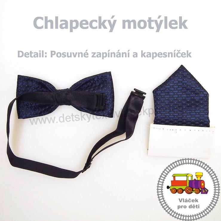 Dětský motýlek chlapecký tmavě růžový č.146