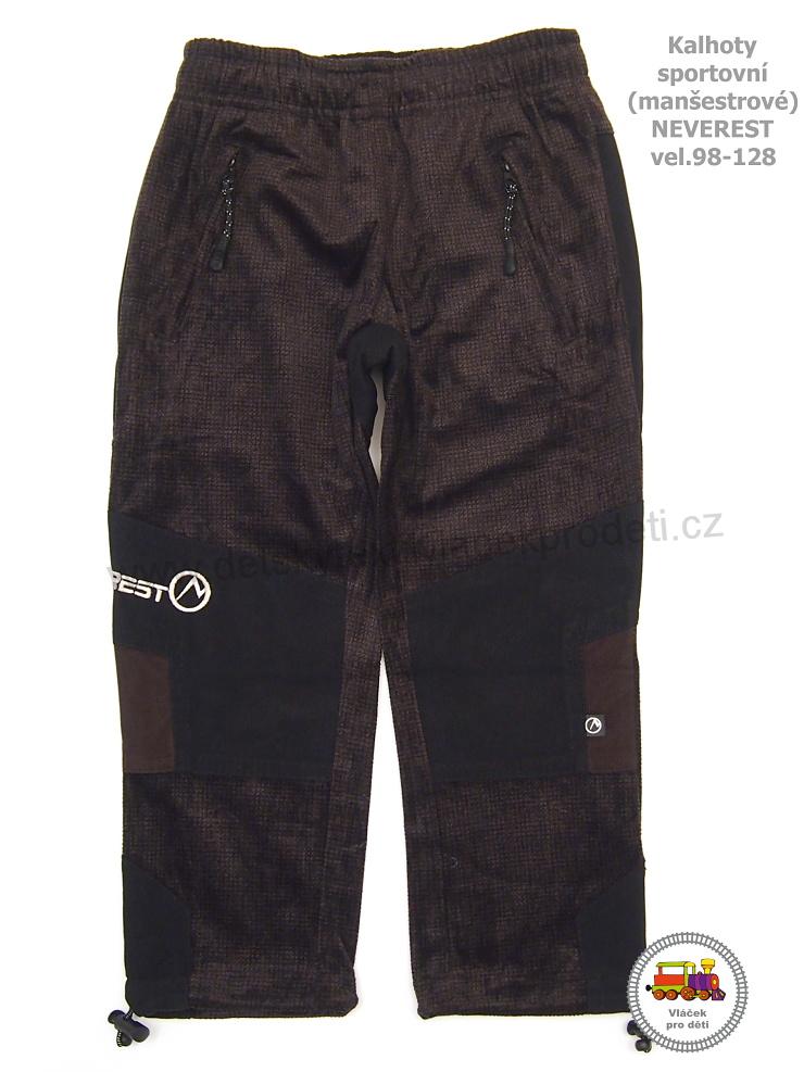 Kalhoty sportovní (manšestrové) Neverest F-923Cc hnědé vel.116