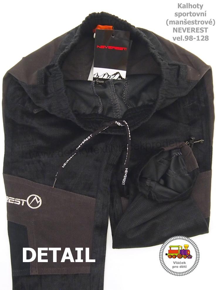 Kalhoty sportovní (manšestrové) Neverest F-923Cc zelené vel.104