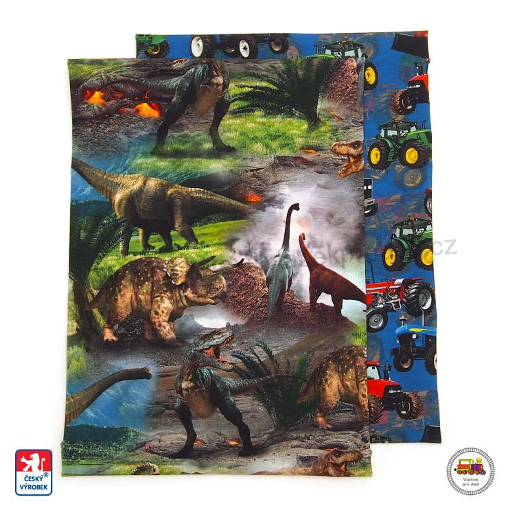 Dětský nákrčník bavlněný Spark /421/ Dinosauři - vel. L (1-3roky)