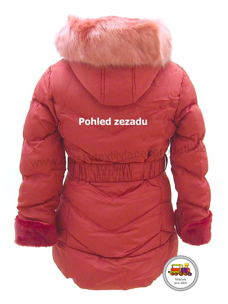 Bunda/kabátek zimní dívčí Kugo JK-1807 tmavě modrá vel.16Y (skutečná 158-164)