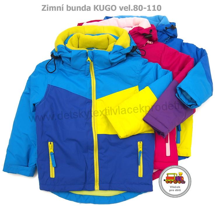 Bunda zimní dětská Kugo B2995 modrá /var.1/ vel. 80