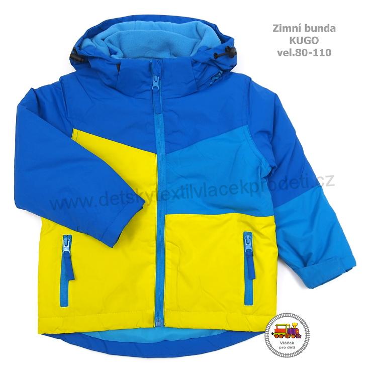 Bunda zimní dětská Kugo B2995 modrá /var.1/ vel. 80