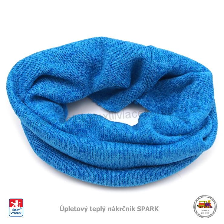 Dětský úpletový zimní nákrčník Spark /399/ světlejší tyrkys vel.L (1-3roky)