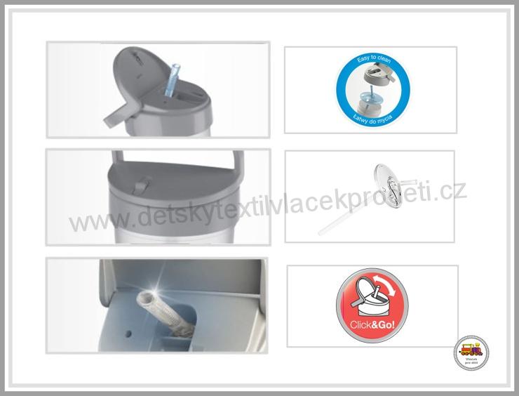 LOVI hrníček se slámkou SALT&PEPPER JUNIOR 350 ml 35/357