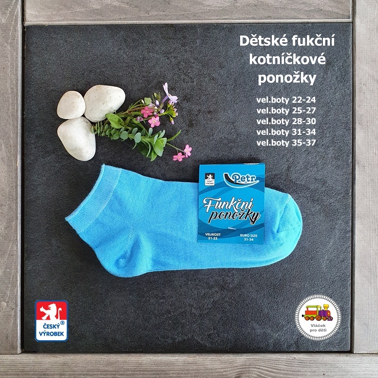 Dětské funkční kotníčkové ponožky Petr /880/ modré vel.31-34