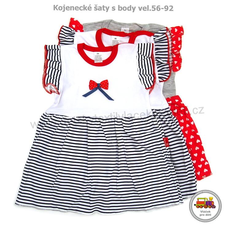 Kojenecké šaty s body bavlněné Grafix /994/ námořnický proužek vel. 74