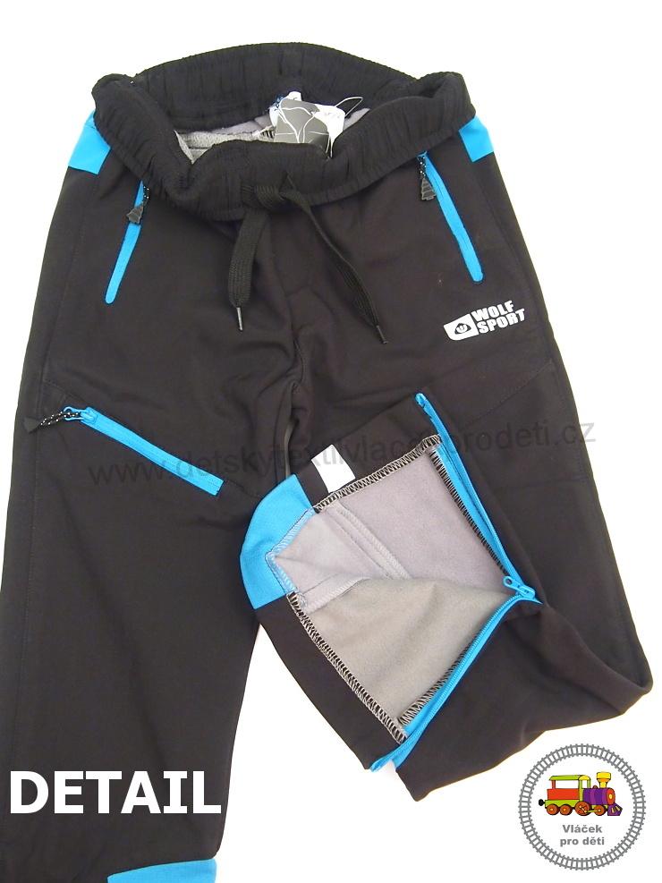 Softshellové kalhoty zateplené Wolf B2095 modré s růžovou vel.122