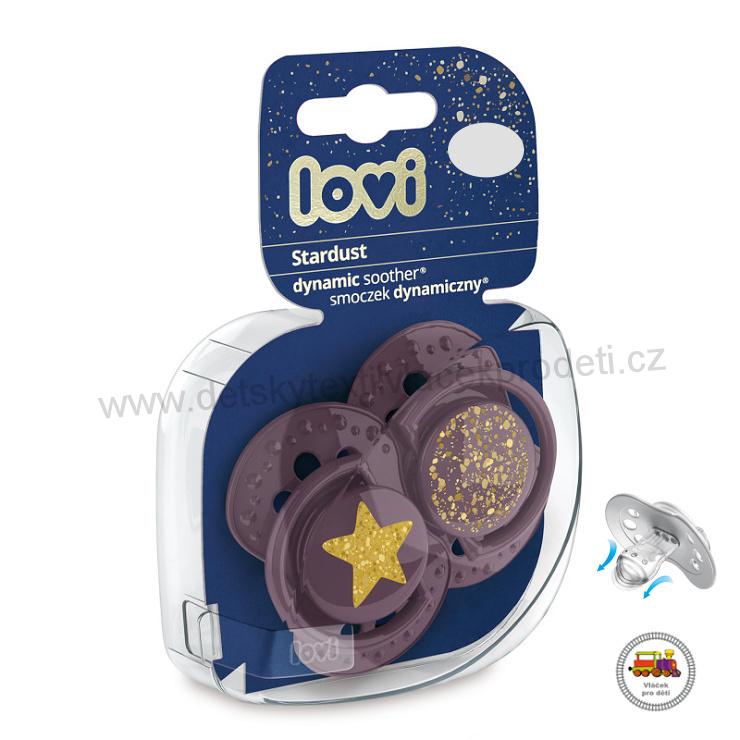 Dudlík silikonový dynamický Stardust 3-6m 2ks 22/893 VIOLET