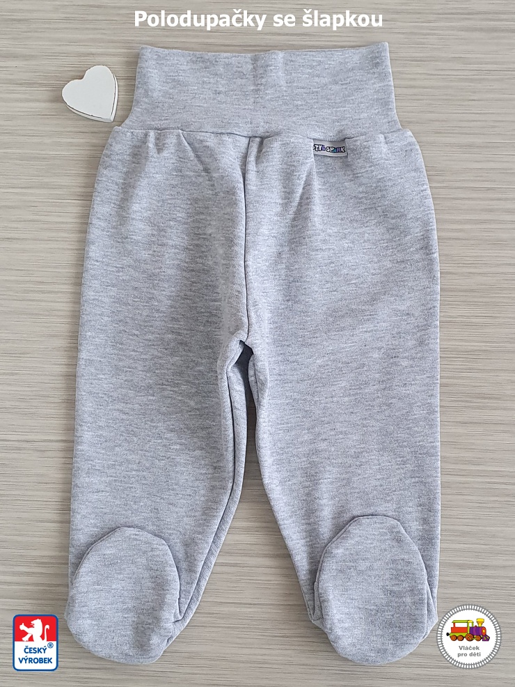 Bavlněné polodupačky Spark /950/ kolekce Srdíčko světle šedé vel.74