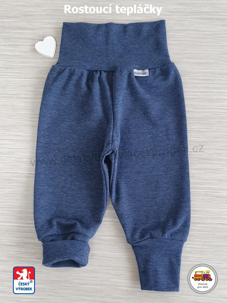 Bavlněné rostoucí tepláčky Spark /839/ kolekce Srdíčko modrá jeans vel.56